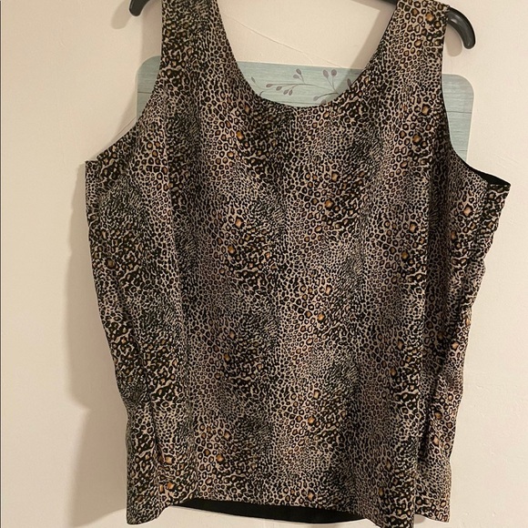 Truffles vintage leopard print sleeveless top - Picture 2 of 7